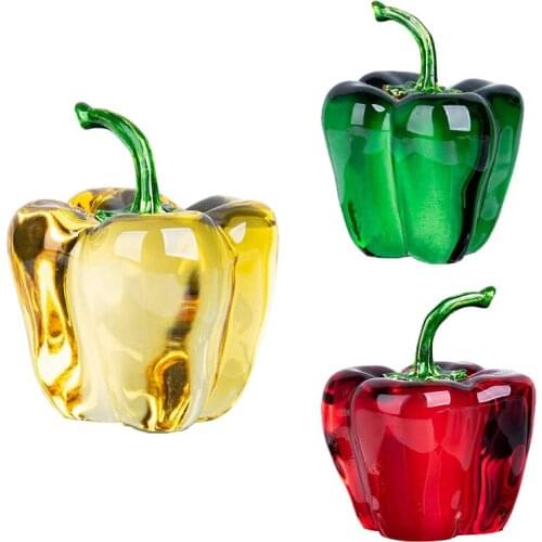 Creative Colorful Crystal Hot Chili Ornaments Home Desktop Decoration Ornaments Photography Props Ornaments