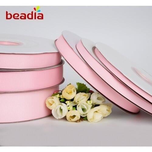 Simple 5 Yards/lot 7-38mm Pink Colour Grosgrain Ribbon For Wedding Party Handmade Christmas Decoration Sewing Accessories