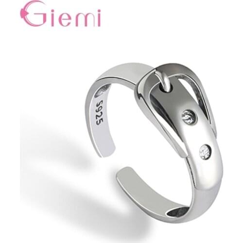 100% Anthentic 925 Sterling Silver Rings for Men Women Bohemian Adjustable Geometric Bague Bijoux Exaggerated Novelty Jewelry