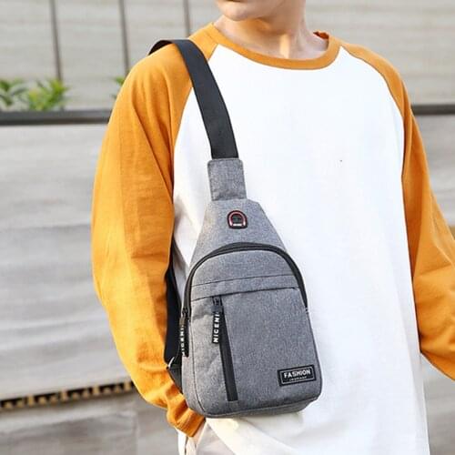 Men Shoulder Bags Nylon Waist Packs Sling Bag Crossbody Outdoor Sport Shoulder Chest Daily Picnic Canvas Messenger Bag Bolsa