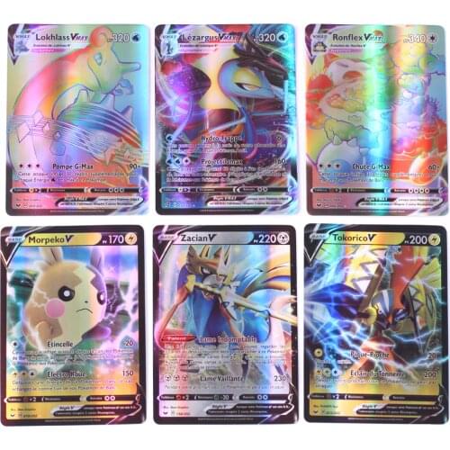 Newest 2020 French/English Version Pokemones Cards GX V VMAX EX MEGA Shiny Card Collection