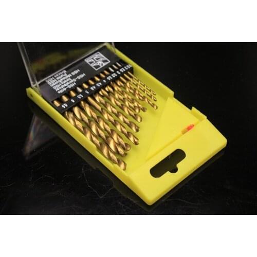 New 13Pcs/Set 1.5-6.5mm HSS Titanium Coated Cobalt Twist Drill Bit Set Drill Woodworking Tool Thick Iron And Aluminum