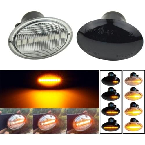 Sequential Dynamic LED Side Marker Turn Signal Light For FIAT 4S 63 3P NUOVA 500 ABARTH Ford KA DESDE Lancia YPSILON Maserati