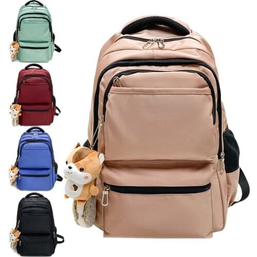 Unisex Teenager Backpack Students Schoolbag College Shoulders Bag Junior High School Backpacks Girls Boys Travel Large Bags