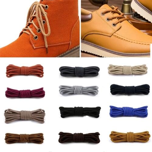 1 Pair 80/100/120/140/160 cm Solid Color Round Shoelaces for Fashion Casual Sneakers Leather Shoes Martin Boots Laces