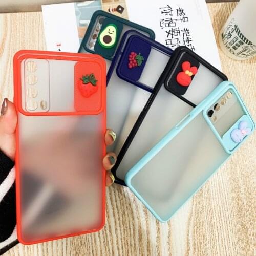 For Samsung S20 FE M31 M51 S21 Ultra 3D DIY Fruit Slide Camera Lens Protection translucent Back Cover for samsung Note 20 Ultra