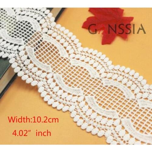 1yard Width:10.2cm Vintage Oval Bilateral Hollow Embroidery Lace DIY Clothing Accessories Sewing Laces (ss-974