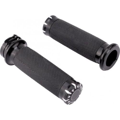 1 Pair Motorcycle Handlebar 25mm Hand Bar Grip for Honda Yamaha Suzuki Kawasaki Cruiser CNC aluminum alloy Handlebar Grip
