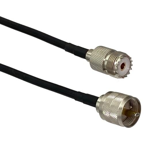 1Pcs RG58 Cable UHF PL259 Male Plug to UHF SO239 Female Jack Connector RF Coaxial Straight 6inch~5M