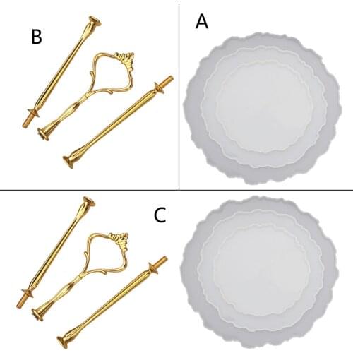 1 Pc Irregular Big Plate Resin Mold Oversized Fruit Disc Tray Resin Mold Transparent Flexible Silicone Molds Art Craft Tools