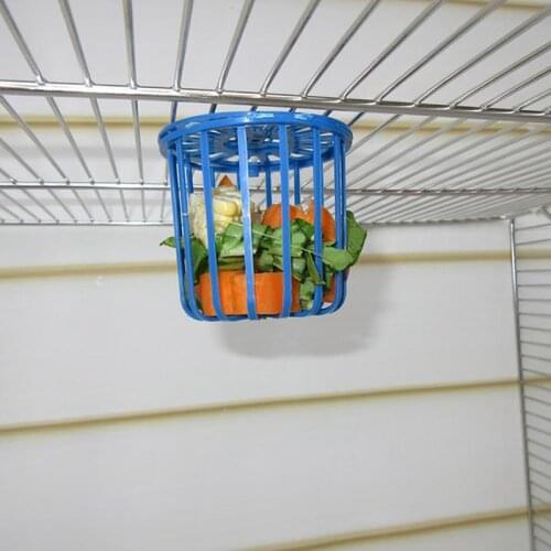 4PCS Bird Food Basket Plastic Bird Fruit Vegetable Feeder Basket Parrot Feeder for Cage Multi-Purpose Cage Hanging Toys