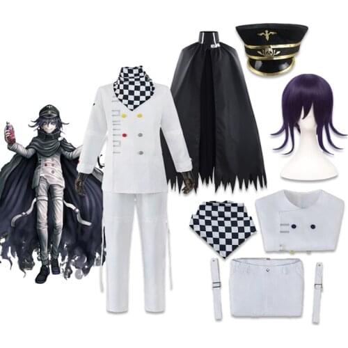 Anime Cosplay Danganronpa V3 Kokichi Oma Costume For Adults Cloak Kerchief Performance Show Role Play Fancy Party