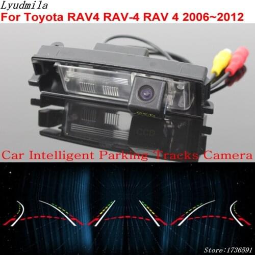 Car Intelligent Parking Tracks Rear View Camera FOR Toyota RAV4 2009~2013 iQ (KGJ10) / Scion iQ Aygo / Peugeot 108 / Citroen C1
