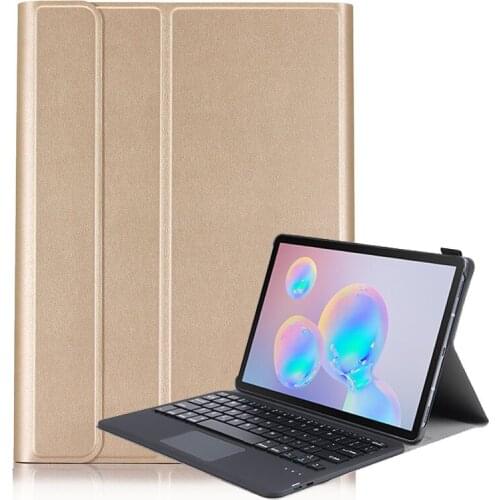 Flip PU Leather Case with Bluetooths Wireless Keyboard for Samsung Galaxy Tab A7 T500 T505 Touch Keyboard Cover Removable