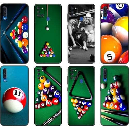 Black tpu Case For Samsung Galaxy A50 50S A30S A10 A11 A21S A31 A41 A51 A71 S10 LITE billiard ball sports Gentlemanly Printing