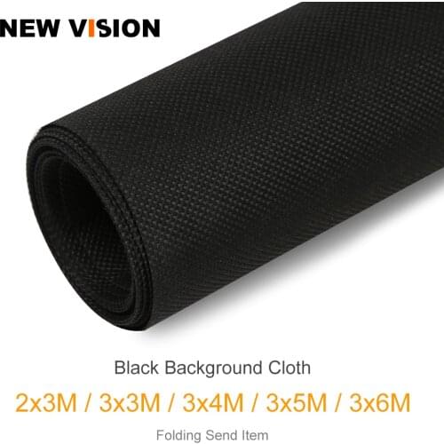 2x3m 3x3m 3x4m 3x5m 3x6m Black Non-woven Fabric Photo Photography Backdrop Background Cloth for Photo Studio Backgrounds