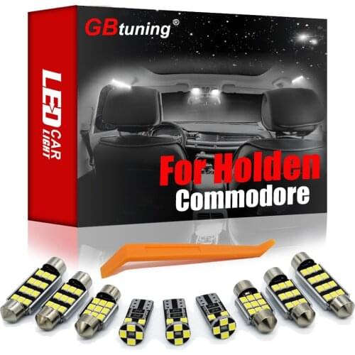 GBtuning Canbus Error Free LED 11PCS For Holden Commodore 2017+ Car Interior Dome Trunk Indoor Map Lamp Light Accessories Kit