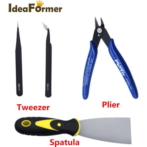 1PC 3D Printer Tool Handmade 3D Print Removal Tool Diagonal Pliers / Steel Spatula / Tweezers for 3D Printer Accessories