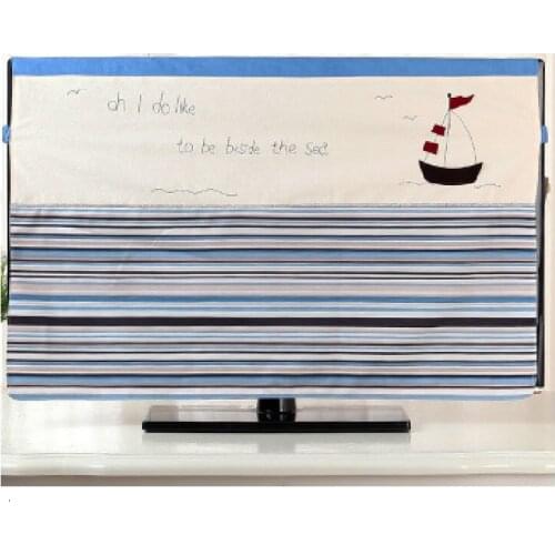 Quality tv cover set lcd hanging fabric 32 42 47 50 55 inch brief dust cover towel