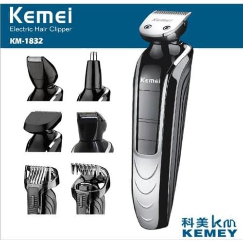 Kemei Hair Trimmer KM-1832 rechargeable hair clipper 5 in 1 electric shaver razor nose trimmer beard trimmer hair removal