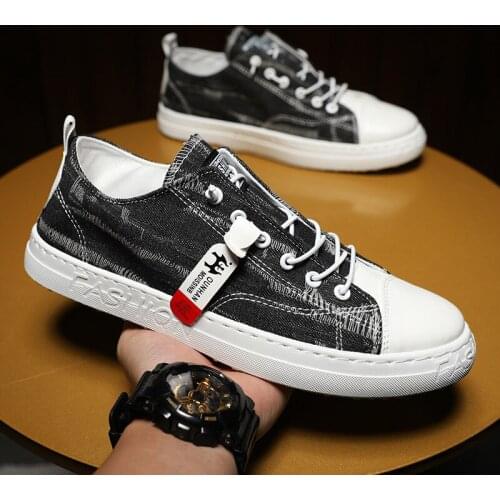 Summer Korean Mens Shoes Breathable Canvas Shoes New Trend Casual Shoes Sneakers