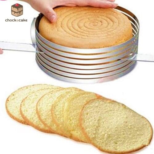 Round Shape Bread Cake slicer Adjustable Layered Cake Slicer Mold Cutter Ring Tools,Delidge 1 pc Adjustable Cake Cutter