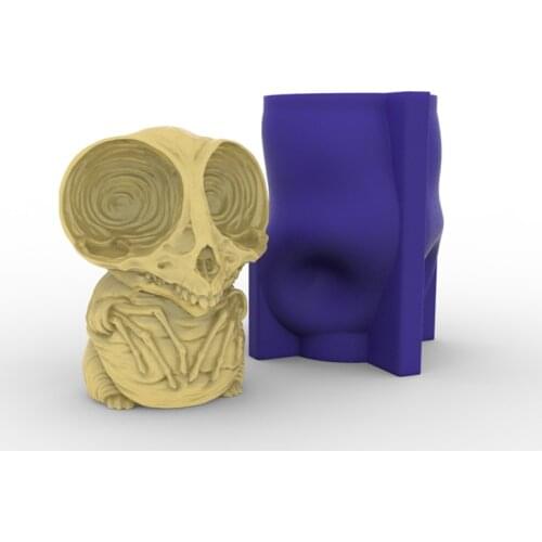 Halloween Small Animal Skull Silicone Candle Mold for Handmade Desktop Decoration Gypsum Aromatherapy Candle Silicone Mould