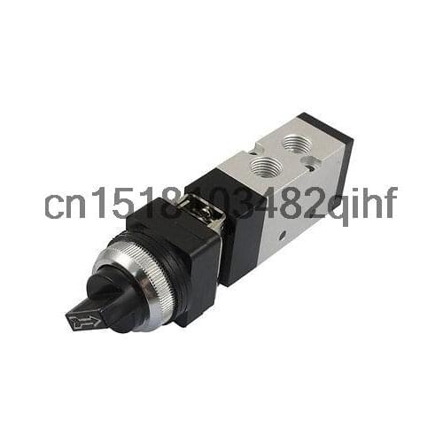 MV522TB 12mm Thread Input 2/5 Way Black Selector Knobs Air Mechanical Valve