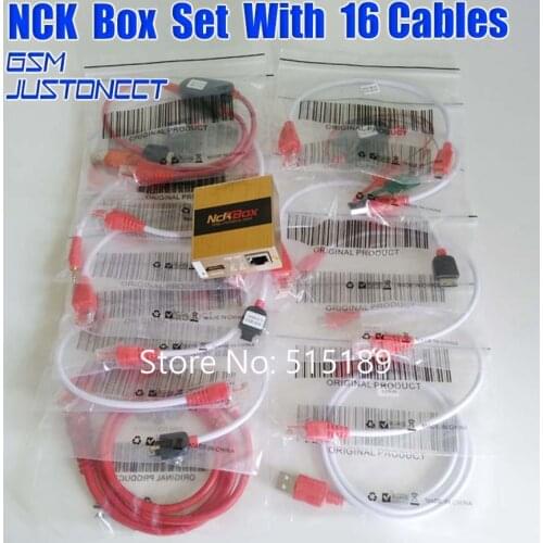 NCK Box set for LG Alcatel, Samsung, Huawei and other devices flashing, software repair and unlocking+15Cables