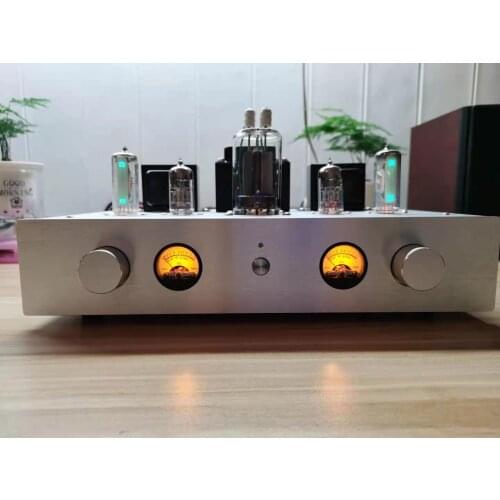 The Latest 6N2 6E2 FU32/FU29/FU19 single-ended class A tube power amplifier with VU meter kit diy/finished product 4.8+4.8W