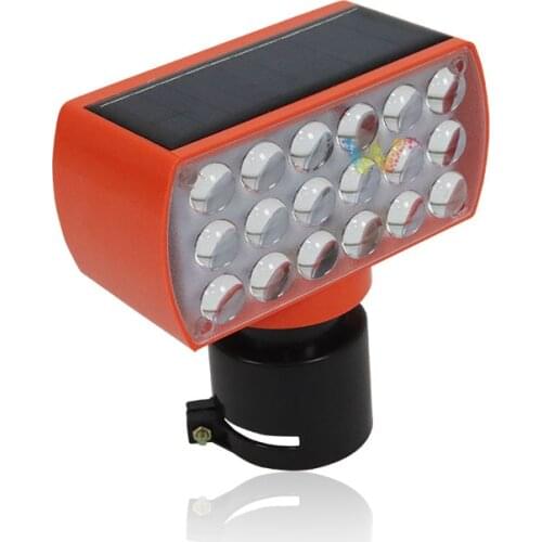 New Waterproof Red Blue Solar Plastic Led Flasher Construction Site Road Maintenance Warning Light