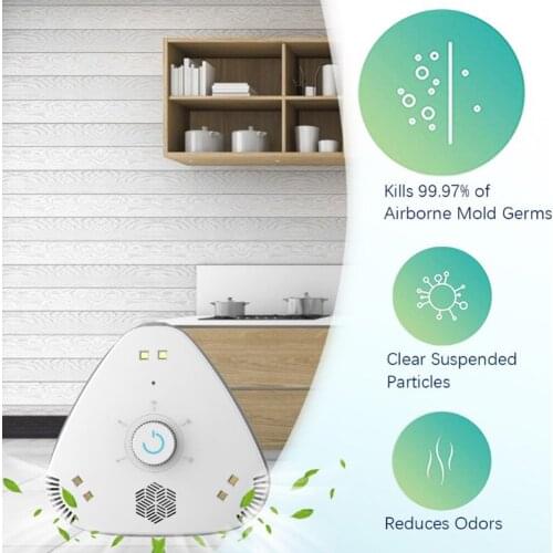 Rechargeable Mini UVC Air Purifier for Home Office Portable Negative Ionizer Wall Hanging Health Filter Cleaner Air-Purifier