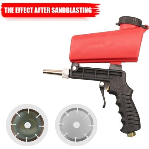 90psi Sandblasting Gun Small Pneumatic Sandblaster Spray Gun Handheld Portable Rust Blasting Device Sand Blasting Machine Tool