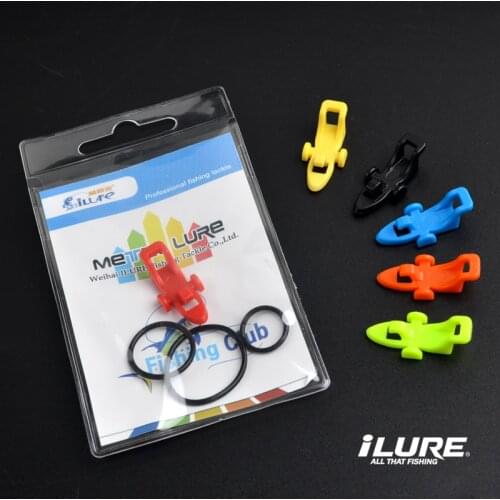 Plastic Fishing Hook Keeper for Fishing Rod Fishing Lures Fishing Tackle rod clip loop with Rubber O Rings