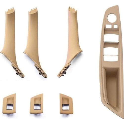 Right Hand Drive RHD For BMW 5 serie F10 F11 520 525 gray Beige Black Car Interior Door Handle Inner Door Panel Pull Trim Cover