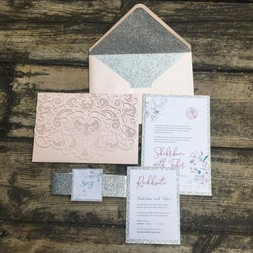 Luxury wedding invitations festive invitation cards birthday invitaciones card various colors paper flowers wedding place cards