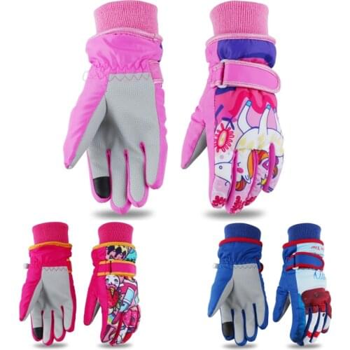 2020 Children Kids Boys Girls Mittens Gloves Outdoor For Winter Warm Waterproof Windproof Thick Ski Glove Cartoon