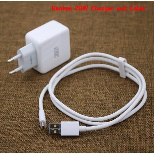 5V 4A Super VOOC Charger Original Realme Fast Charging EU Plug Adapter 6A 100CM Type C Cable For Realme 6 X2 X50 Pro X X50m V15