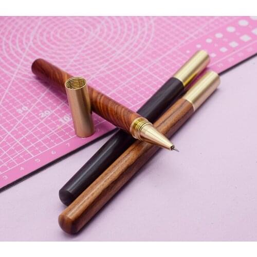 1MM leather Cut Pen Carving Engrave Knife Leather Craft Tools Scrapbook Paper Cuting Tool Art Supply Retro Pear Wood Brass