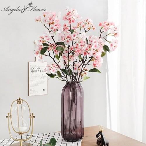 100 cm fake flower artificial plants branch decor for home garden Christmas wedding road lead layout single apple flower branch