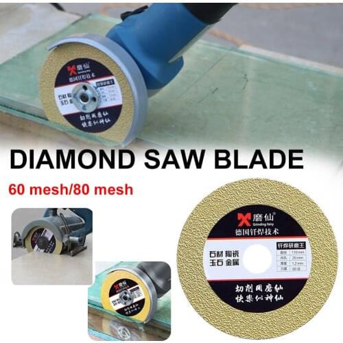 110 MM Diamond Disc Cutting Wheel Ceramic Glass Tile Marble Polishing Cutting Blade 18 mm Wide Blade 60/80 Grain Size