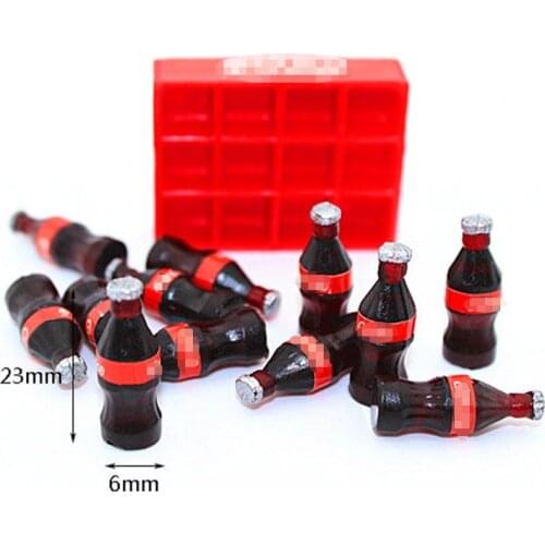 12pcs/dozen Dollhouse Miniature Drinks for Dollhouse Decor Pretend food for blyth Barbies bjd 1/6 Doll Accessories