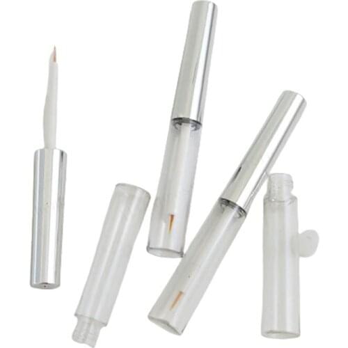 8ml Refillable Transparent Empty lip gloss Tubes 8cc Cute Mini lilp stick tube with silver cap Used for eyelash 24PCS