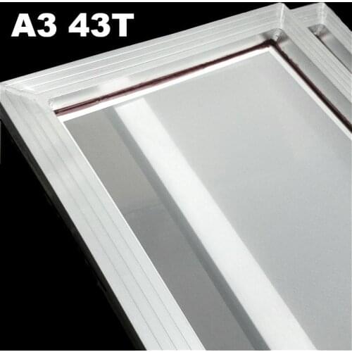 A3 Screen Printing Aluminum Frame 31*41cm with White 43T Silk Print Polyester Mesh for High-precision Printed Circuit Boards