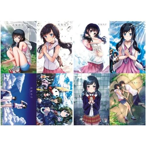 Anime Weathering With You Morishima Hodaka Amano Hina Cosplay Props Accessories Painting Mural Posters Room Decoration Wallpaper