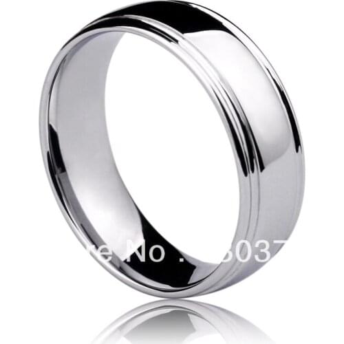 Free shipping customize tungsten Jewelry wedding bands for man new white glossy men slotted ring tail ring