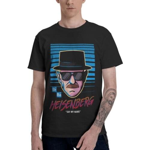Heisenberg Breaking Bad T Shirt Men 100% Cotton Printing T-shirt Harajuku Tshirt Short Sleeve Walter White Danger Tee Top