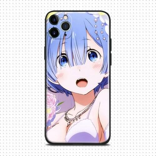 Rem Anime Cute FOR IPhone Se 6 6s 7 8 Plus X Xr Xs 11 12 Mini Pro Max TPU Soft Silicone Phone Case Cover Shell