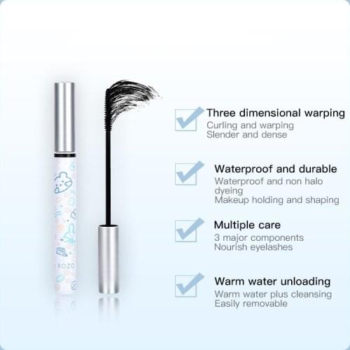 Colored Mascara Thick Waterproof Sweat-proof Long Curling Long-lasting No Smudging Fluid Paste Cosmetics TSLM1