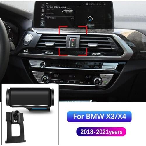 For BMW X3 X4 2018-2021 Car Phone Holder Air Vent Clip Magnetic Cell Mobile Phone Mount Bracket Auto Induction for iPhone 11 12